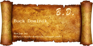 Buck Dominik névjegykártya